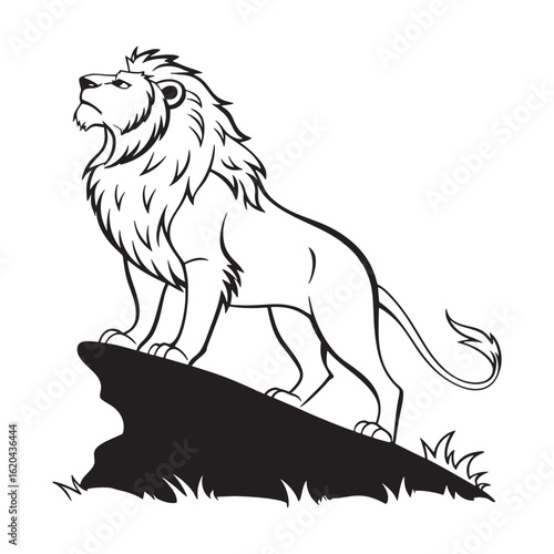 WebA vector style lion silhouette.