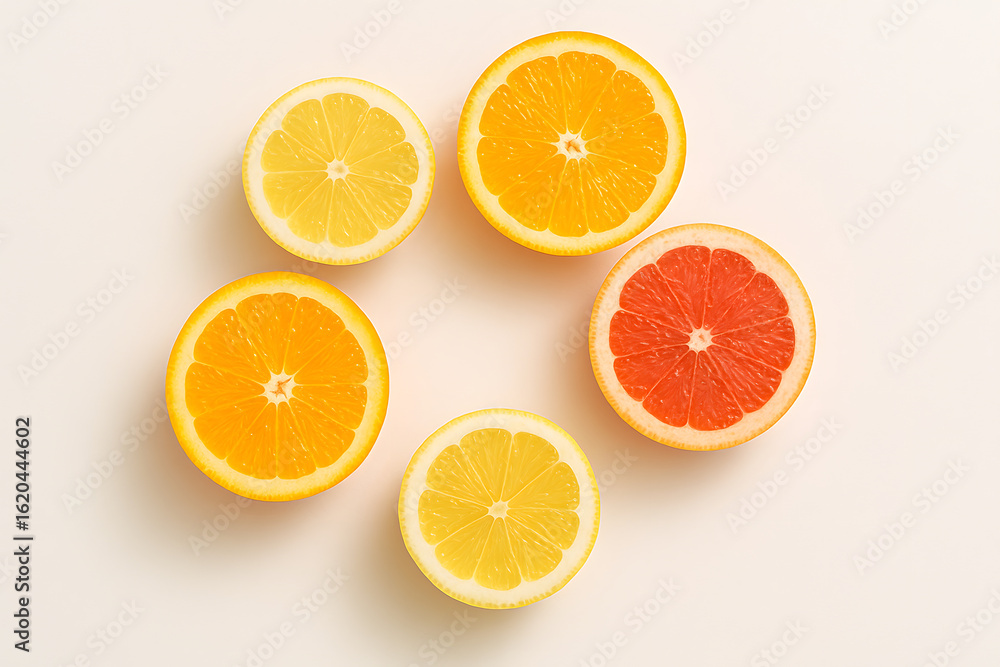 Fototapeta premium circle slided oranges