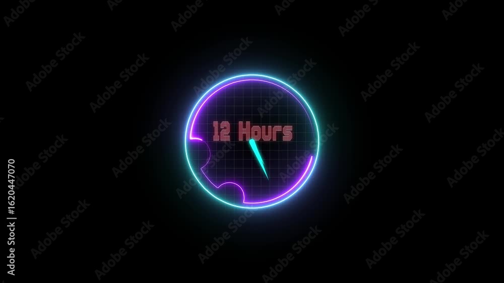 Glowing sleek phone and 12-hour clock animation, abstract time and call UI, rotating countdown icon, modern communication concept, seamless black loop background, circular motion design Glowing sleek phone and 12-hour clock animation, abstract time and call UI, rotating countdown icon, modern communication concept, seamless black loop background, circular motion design