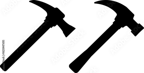 Black hammer silhouette set, Set of hammer silhouette, Black hammer silhouette collection, Vector of hammer, hammer silhouette, hammer isolated on white background