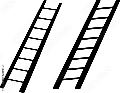 Black ladder silhouette set, Set of ladder silhouette, Black ladder silhouette collection, Vector of ladder, ladder silhouette, ladder isolated on white background