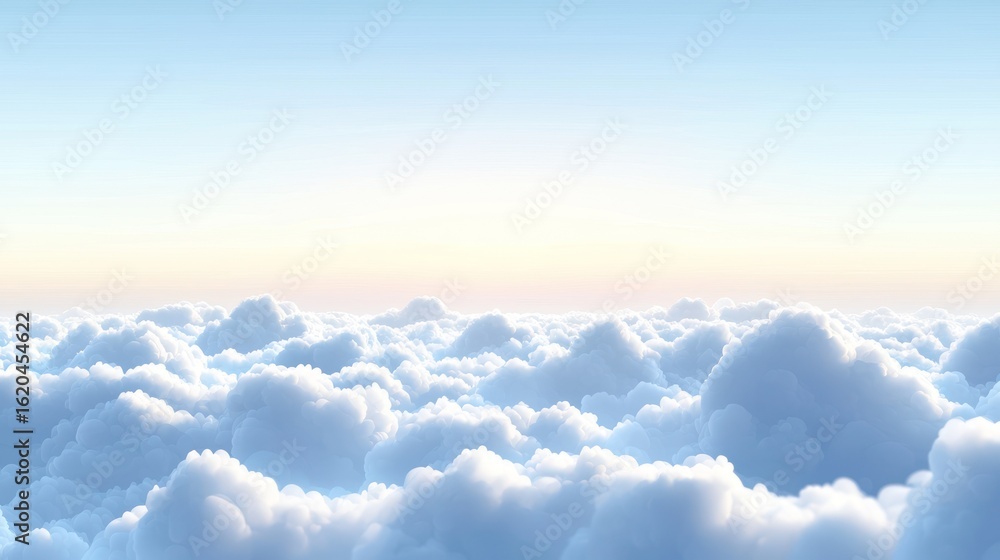 Fototapeta premium A Heavenly View: Above the Clouds at Sunrise