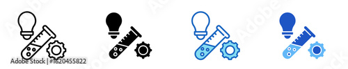 Test Tube  Icon Set Multiple Style Collection