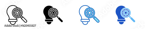 Research And Development  Icon Set Multiple Style Collection