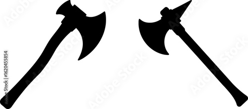 Wood axe silhouette set, Set of wood axe silhouette, wood axe silhouette collection, Vector of wood axe, axe silhouette, axe isolated on white background