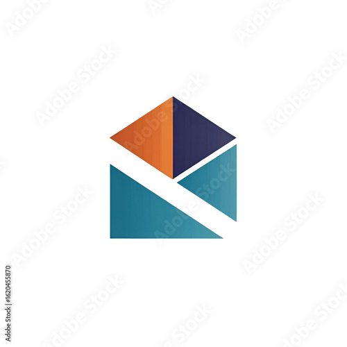 Free Download Abstract colorful logo design with geometric shapes and business concept elements - GFXLoad