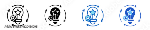 Idea Generation  Icon Set Multiple Style Collection