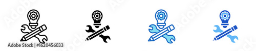 Creativity Tools  Icon Set Multiple Style Collection