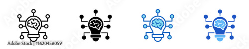 Mind Map  Icon Set Multiple Style Collection