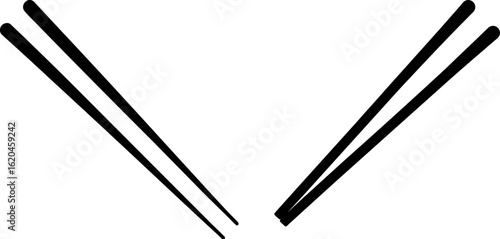 Black chopsticks set, Set of chopsticks, chopsticks collection, Vector of chopsticks, chopsticks silhouette, chopsticks isolated on white background