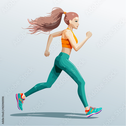 Joggerin in Bewegung