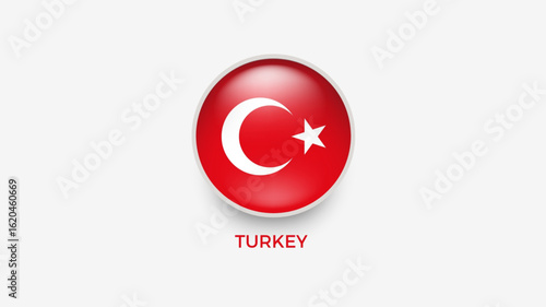 turkey 3d flag vector illustrator