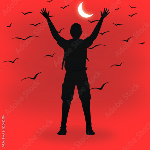 silhouette of a man