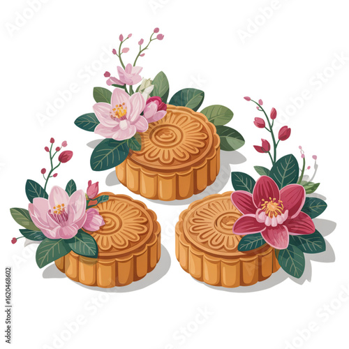 Vector moon cake