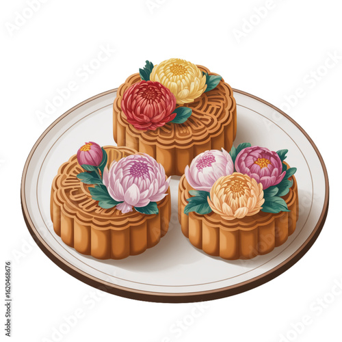 Vector moon cake