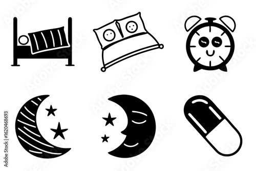 Sleep and Rest Icons Collection.