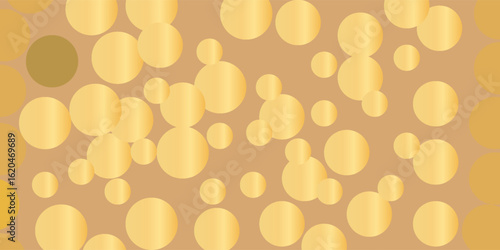 Circle on a cream background pattern. Abstract geometric modern background. Art deco style. Circle seamless pattern