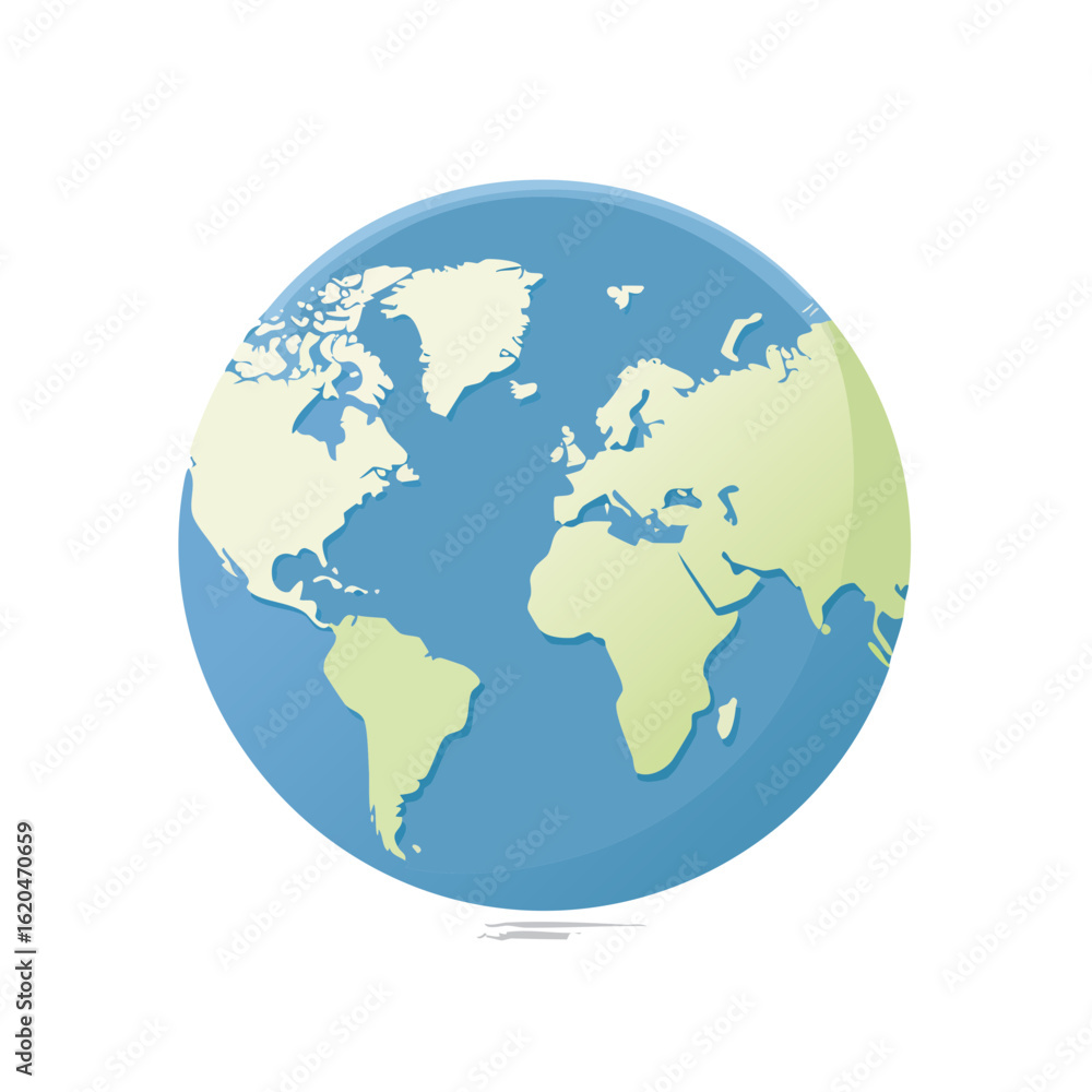 Stylized Earth Globe Illustration World Continents Cartography Geography Map Stylized Earth Globe Illustration World Continents Cartography Geography Map