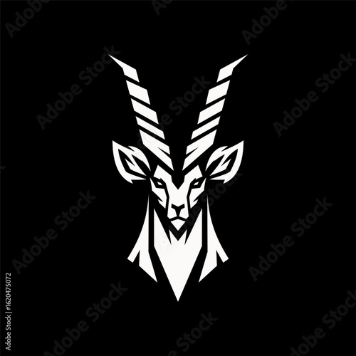 Simple Blackbuck Animal Logo Template