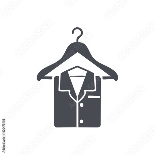 Suit jacket on hanger simple illustration formal wear tailoring clothing garment fashion professional office attire