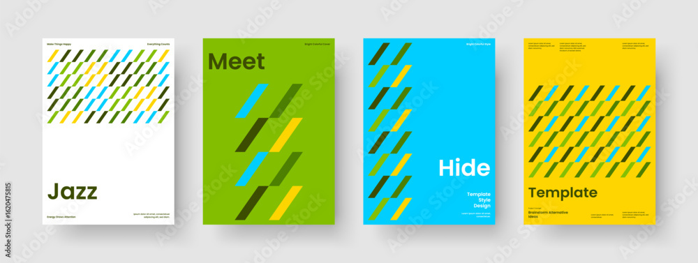 Naklejka premium Abstract Business Presentation Design. Geometric Book Cover Template. Isolated Flyer Layout. Report. Brochure. Banner. Background. Poster. Advertising. Pamphlet. Portfolio. Newsletter. Magazine