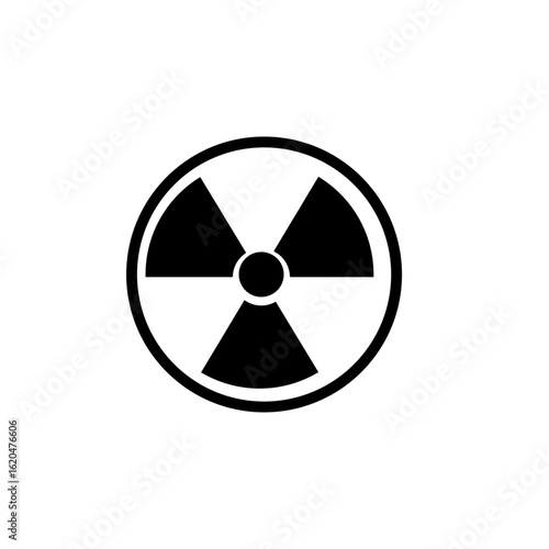 Radiation symbol or radioactive warning icon