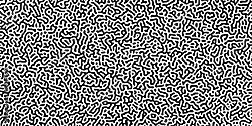 Abstract Reaction-diffusion Turing pattern natural texture gray gradient color scheme. Linear design with biological algorithm psychedelic background. Reaction-diffusion or truing patter	