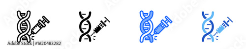 Genetic Modification  Icon Set Multiple Style Collection