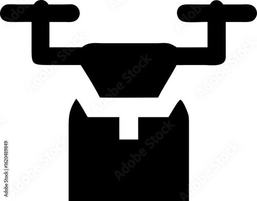 Drone Delivery Silhouette Icon – Modern Logistics & Future E-commerce Service

