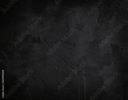 Textured Black Concrete Wall with Soft Light