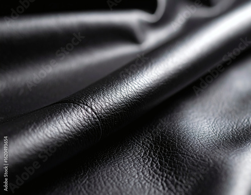 Black Leather Texture with Soft Light