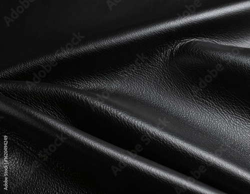 Black Leather Texture with Soft Light