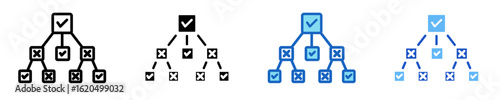 Decision Tree  Icon Set Multiple Style Collection