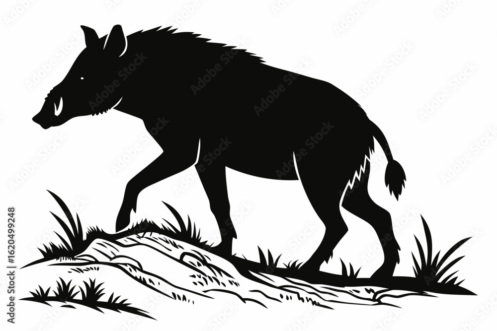 Obraz premium Render animal sihouette black vector