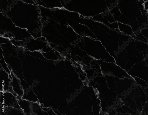 Elegant Black Marble Wall with Reflection