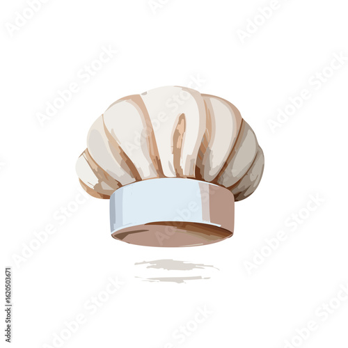 Chef's hat illustration culinary cooking professional attire foodservice industry bakery symbol food preparation kitchen equipment