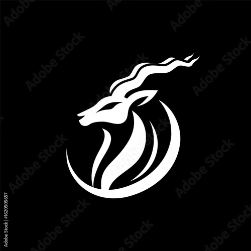 Stylish Antelope Blackbuck Logo Design