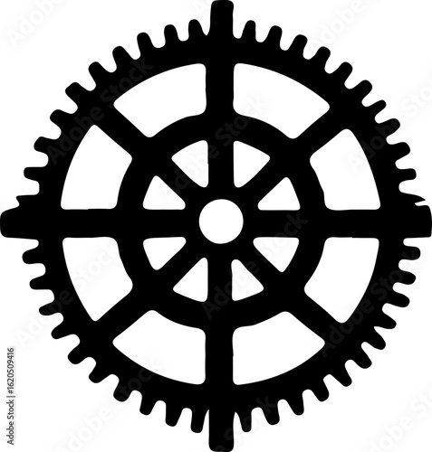 a gear icon, also known as a cogwheel or sprocket wheel. 