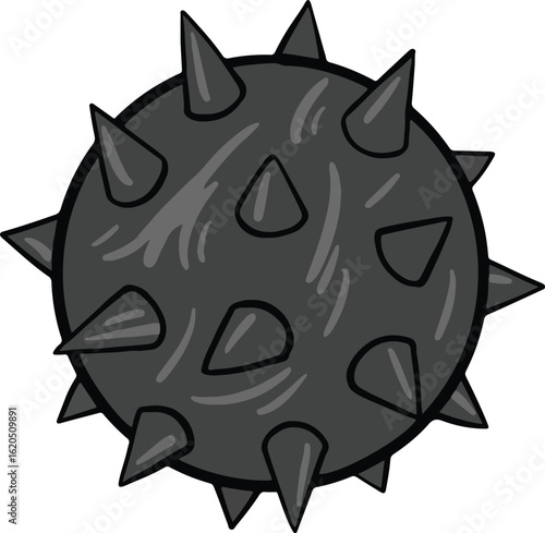spiked ball illustration