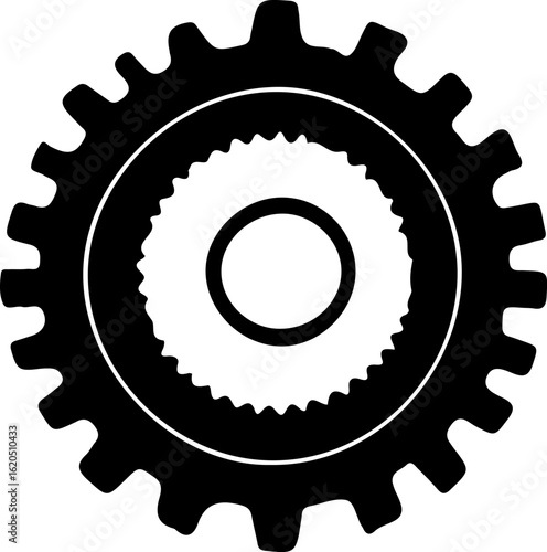 a gear icon, also known as a cogwheel or sprocket wheel. 