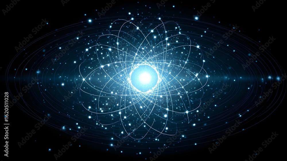 Fototapeta premium Illustration of an atom's structure.