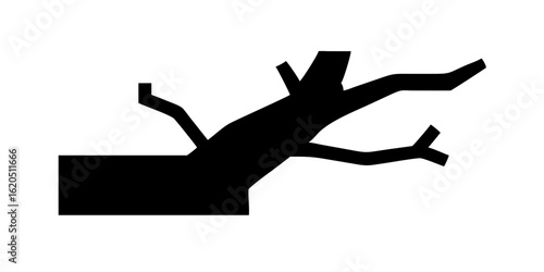 Dark tree branches against white background silhouette