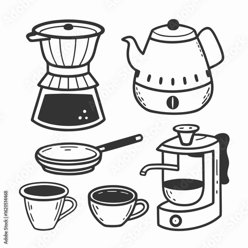 Icon set kitchen for coffeeshop 5