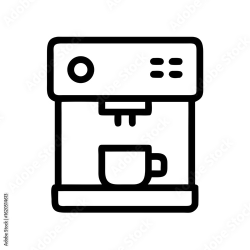 Flat icon coffee machine simple