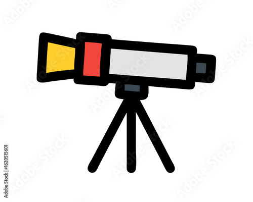 Vintage camcorder on tripod silhouette