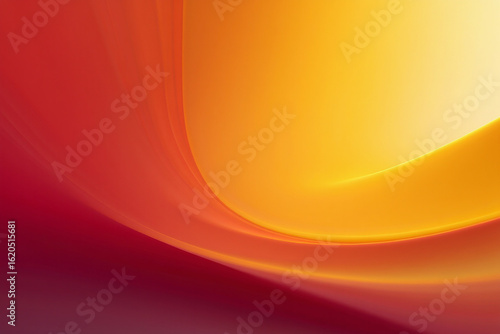 Abstract background with warm flowing curves and a radiant light gradient