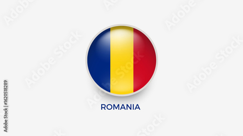 romania 3d flag vector illustrator