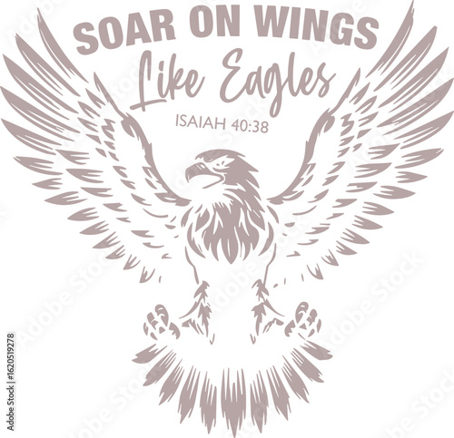 Soar on Wings Like Eagles Svg