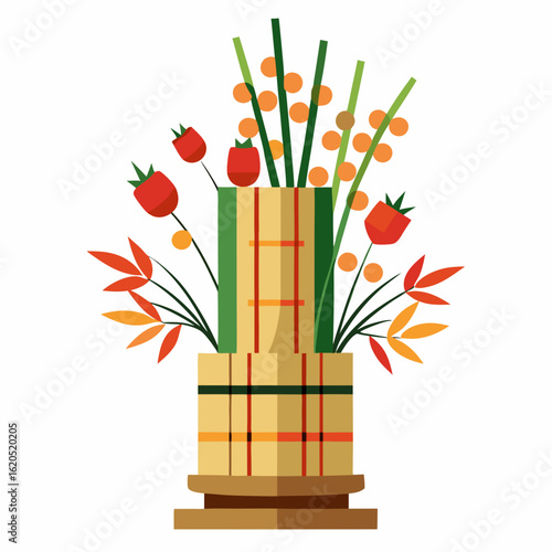 vase with pencils
