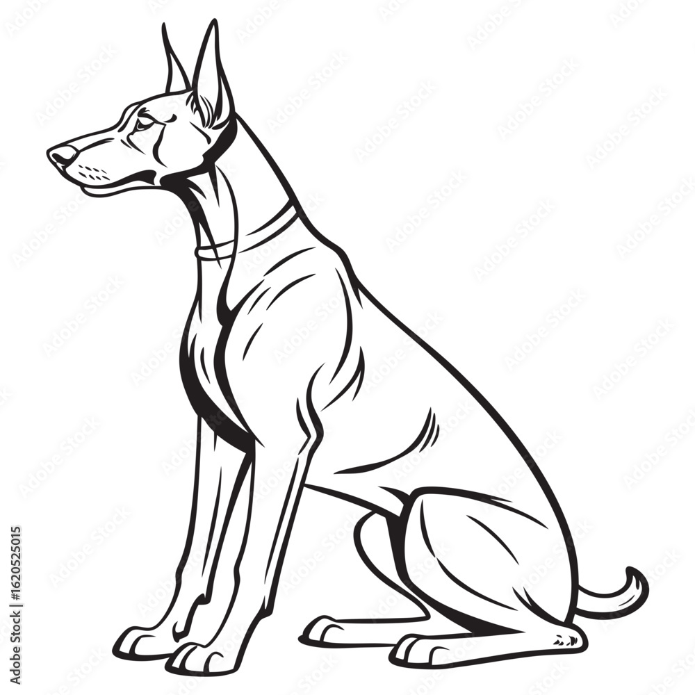 Obraz premium vector illustration of a dog